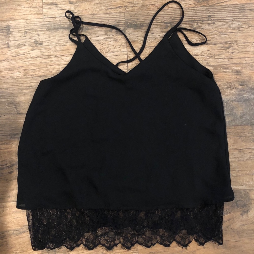 Black lacey tank